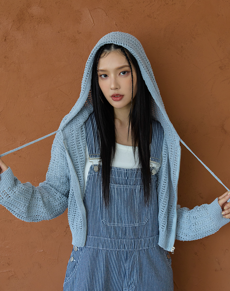 SHEER MESH ZIP-UP JACKET