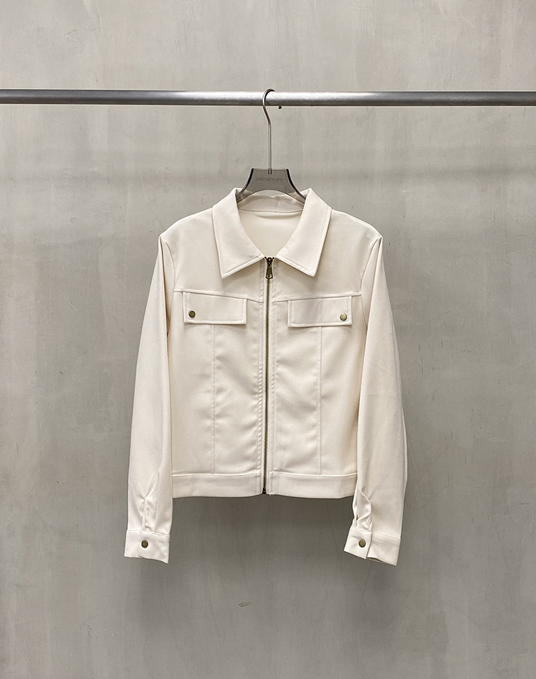 SUEDE COLLARED JACKET