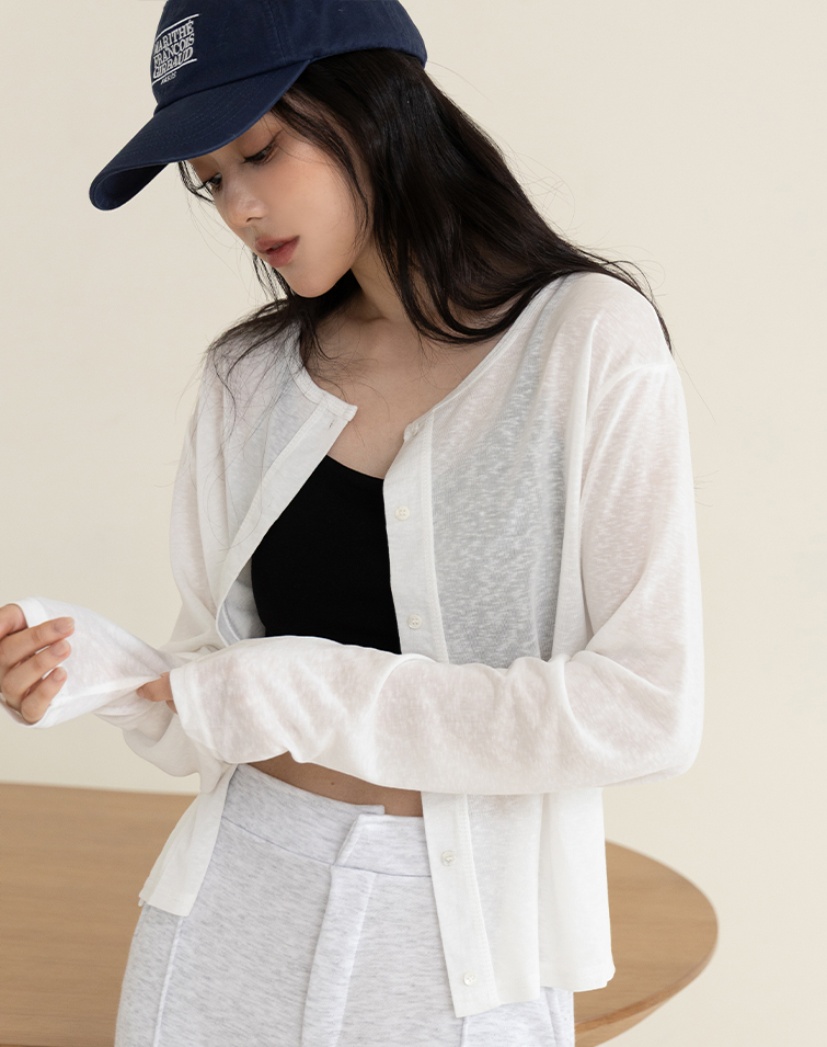 SOFT BUTTON CARDIGAN