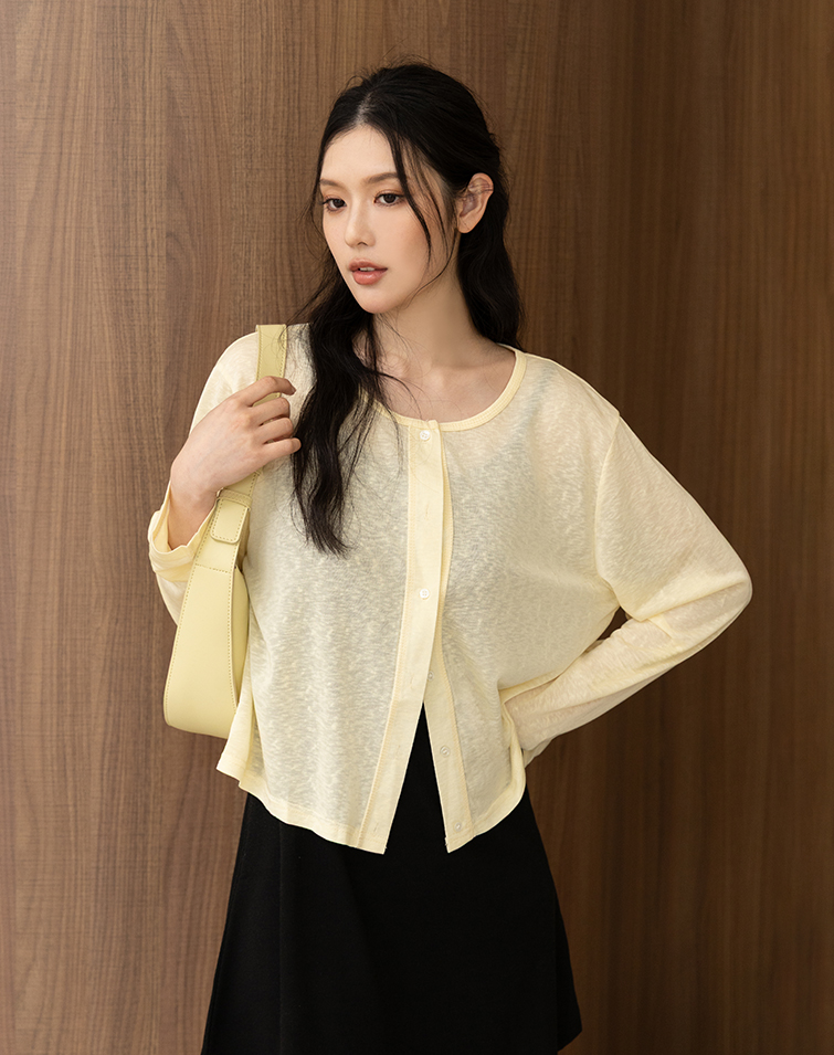 SOFT BUTTON CARDIGAN