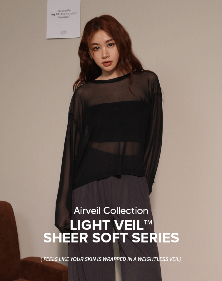 LIGHT MIST EFFECT LONG-SLEEVE TOP