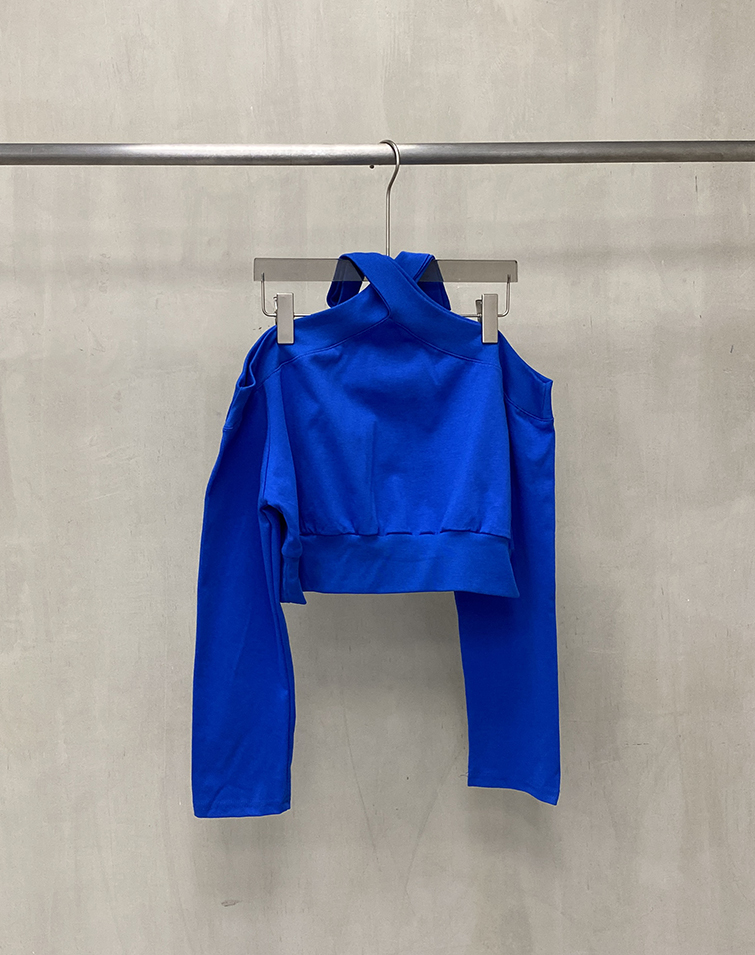 STYLISH CROSS-NECK OFF-SHOULDER TOP