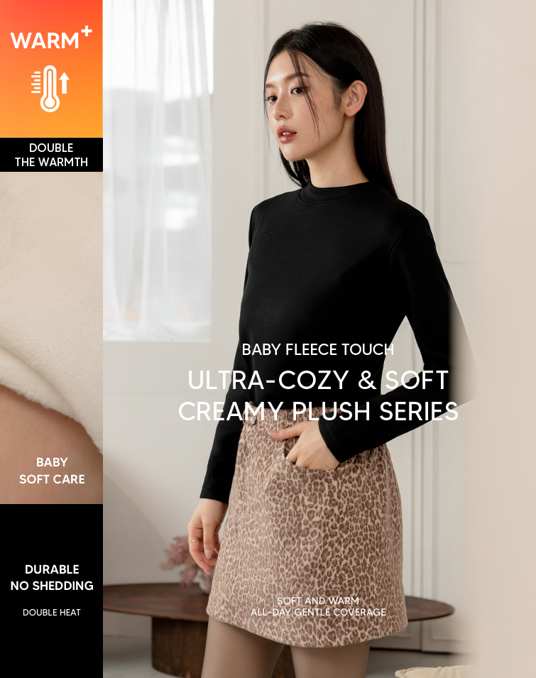 FLUFFY CREW NECK TOP