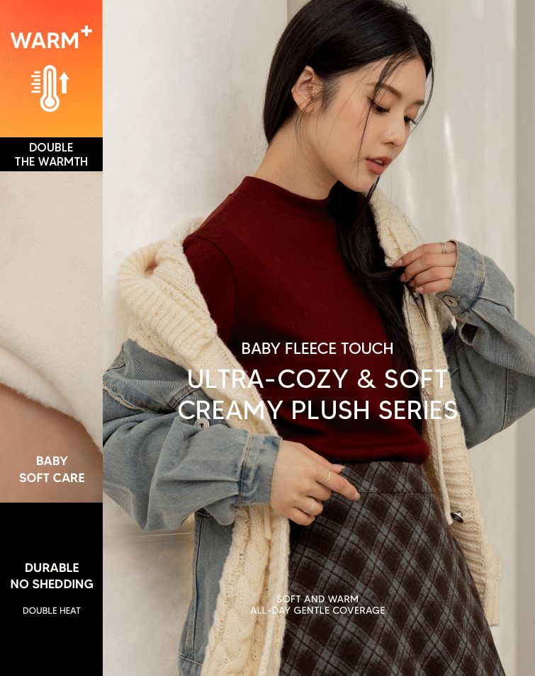 FLUFFY CREW NECK TOP