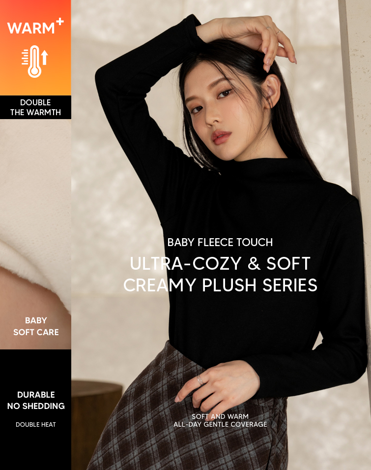 FLUFFY STAND COLLAR TOP