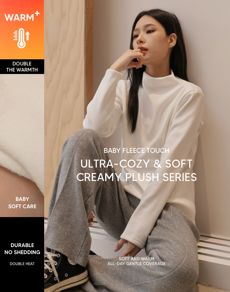 FLUFFY STAND COLLAR TOP