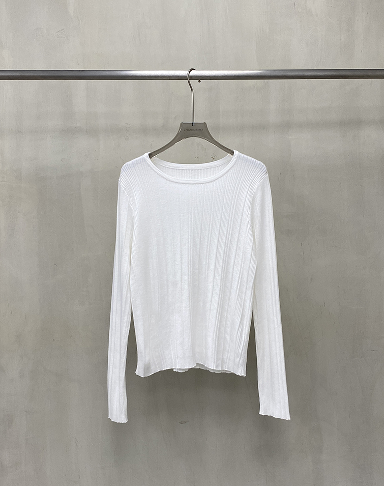 STRIPED MIX KNIT TOP