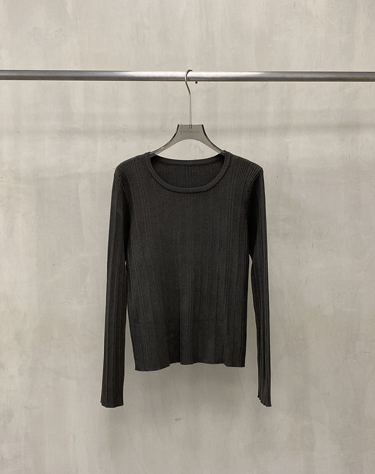 STRIPED MIX KNIT TOP