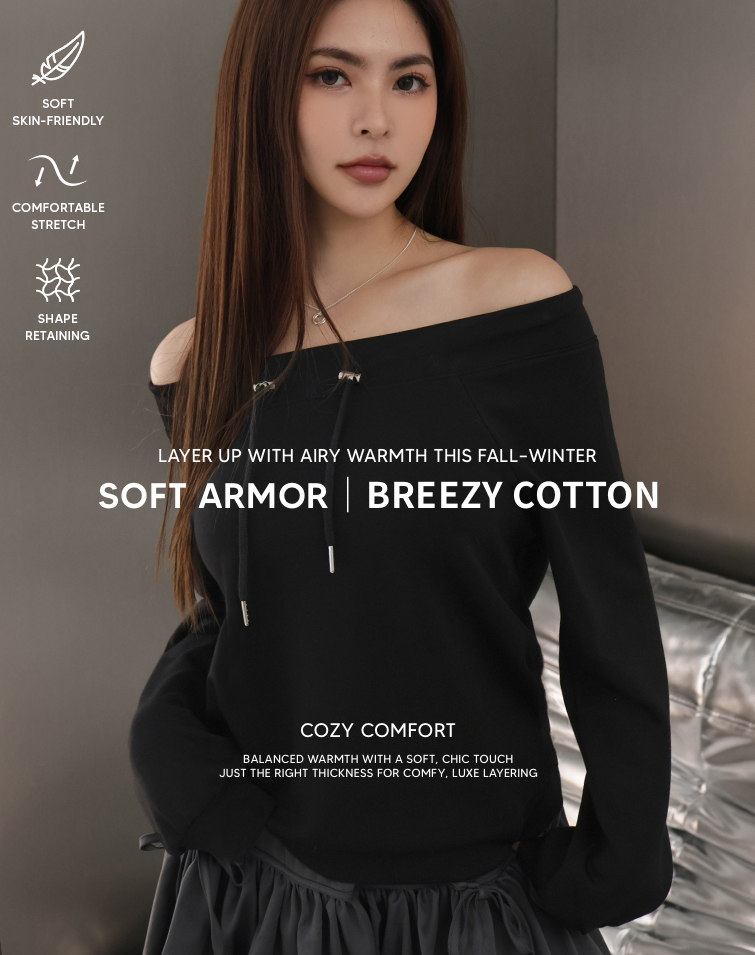 MIT BREEZY COTTON OFF-SHOULDER DRAWSTRING TOP