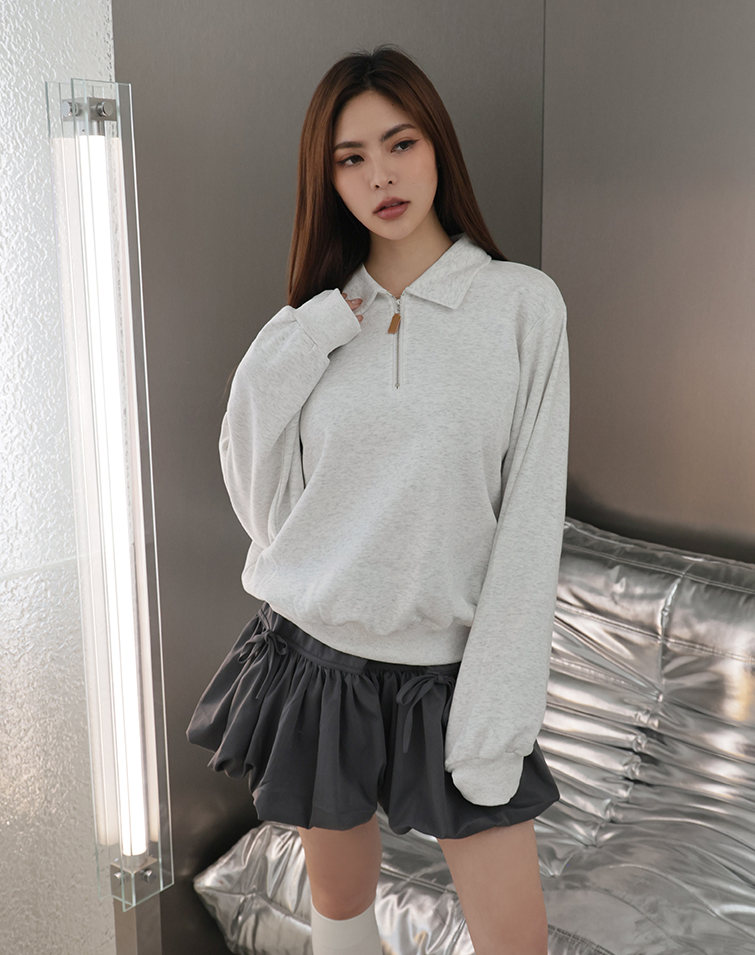 POLO-STYLE HALF-ZIP TOP