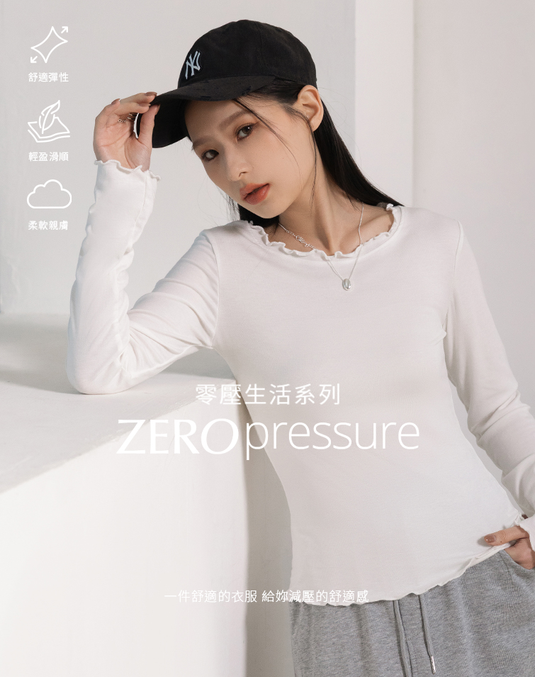 RUFFLED LONG-SLEEVE TOP