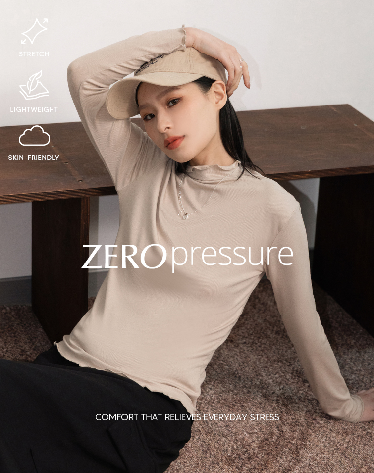 SOFT-FEEL COTTON ROLL-HEM TOP