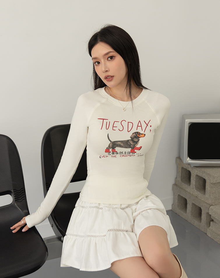 ADORABLE DACHSHUND SLIM-FIT TOP