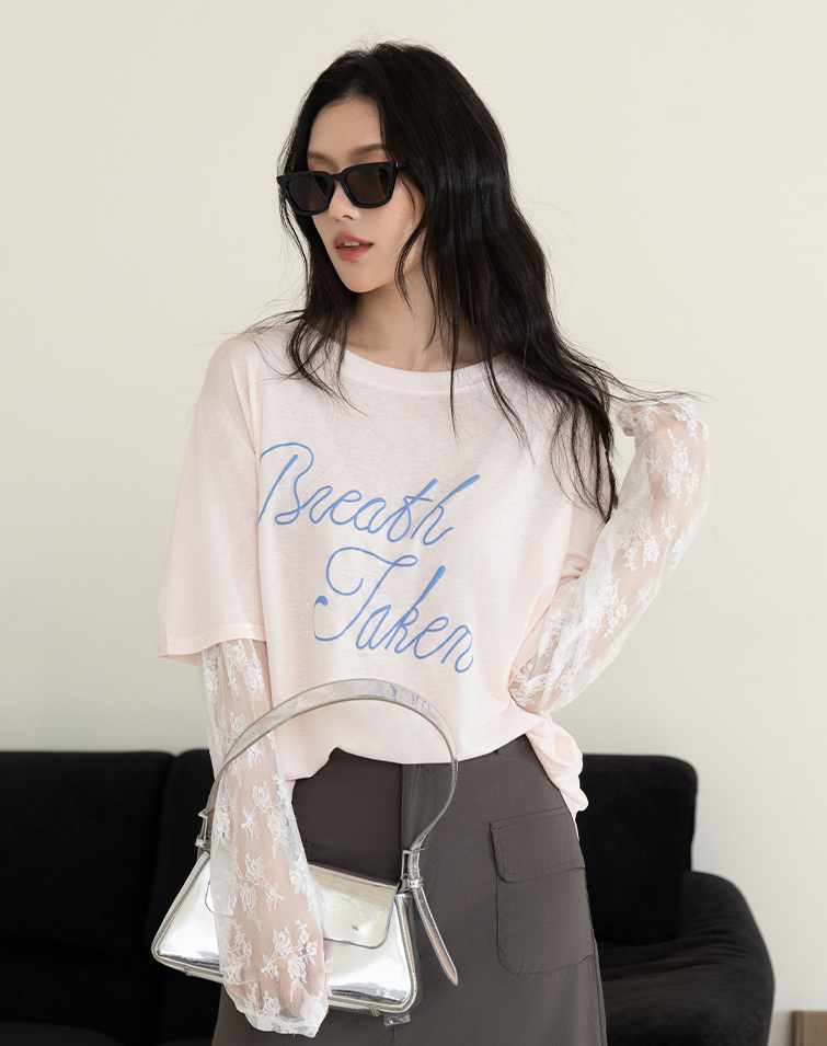 LAYERED LOOK LACE TOP