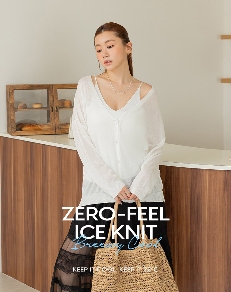 COOLING V-NECK BUTTON TOP