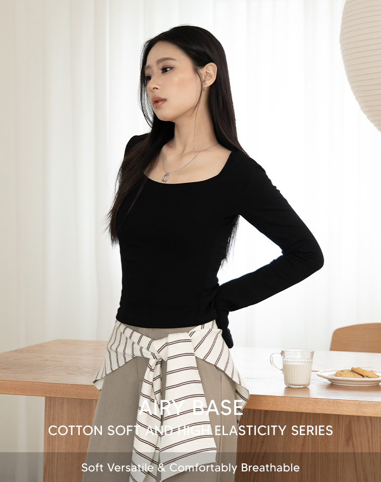 CLOUD-SOFT COTTON CREWNECK BASELAYER