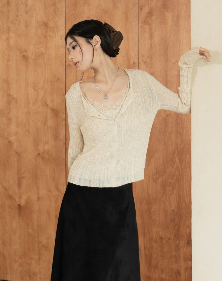 SOFT-TOUCH 2-PIECE KNIT TOP