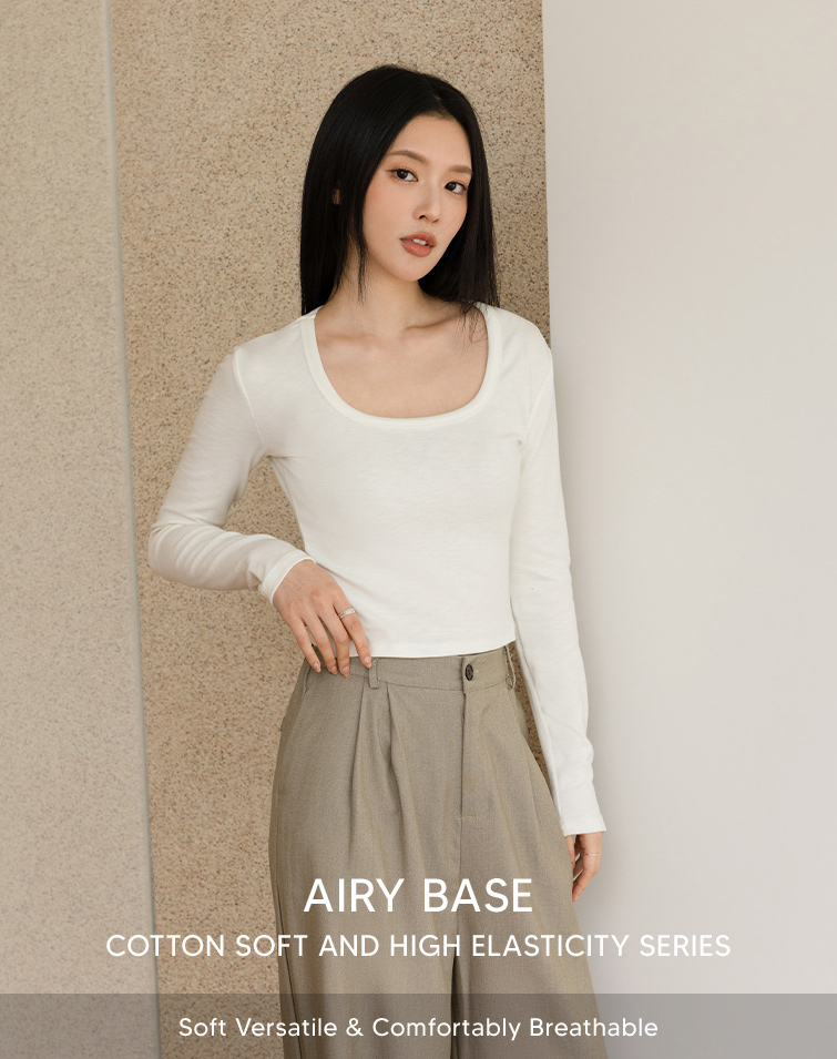 CLOUD-SOFT SQUARE NECK TOP