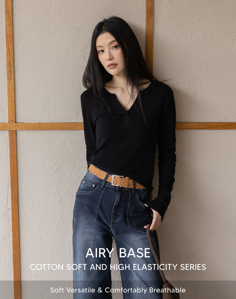 CLOUD-SOFT V NECK TOP