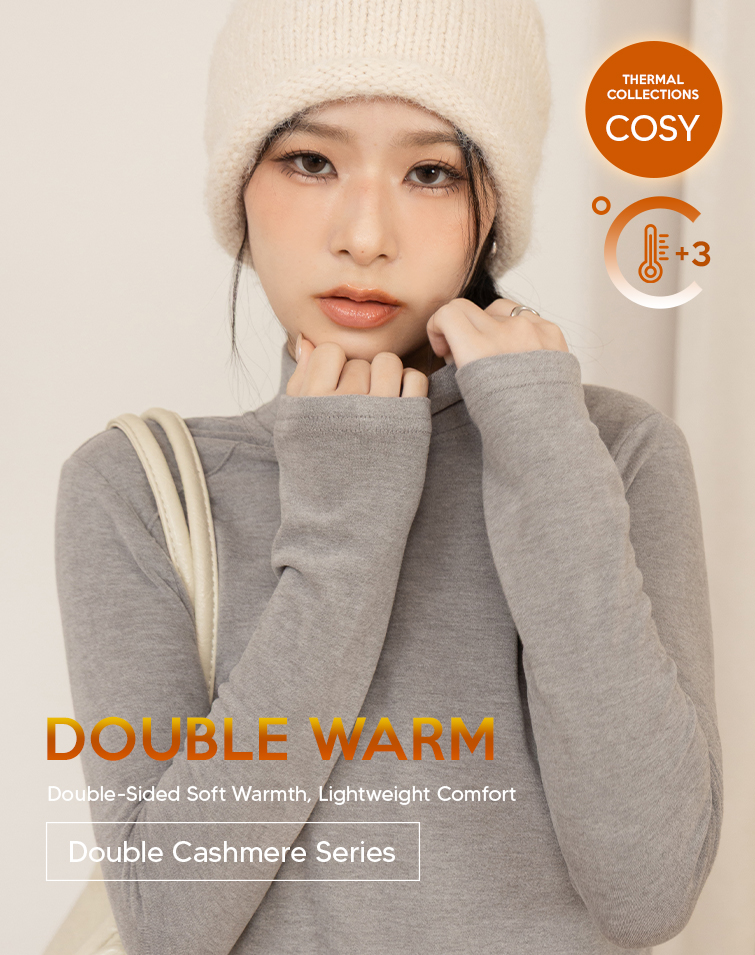 CASHMERE RIBBED MOCK-NECK TOP