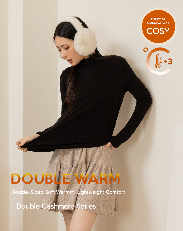 CASHMERE MOCK-NECK SLIMMING TOP