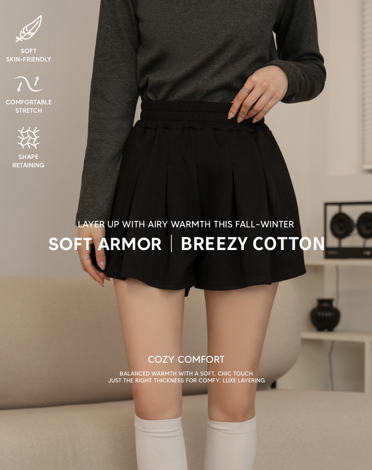 MIT BREEZY COTTON PLEATED SHORTS