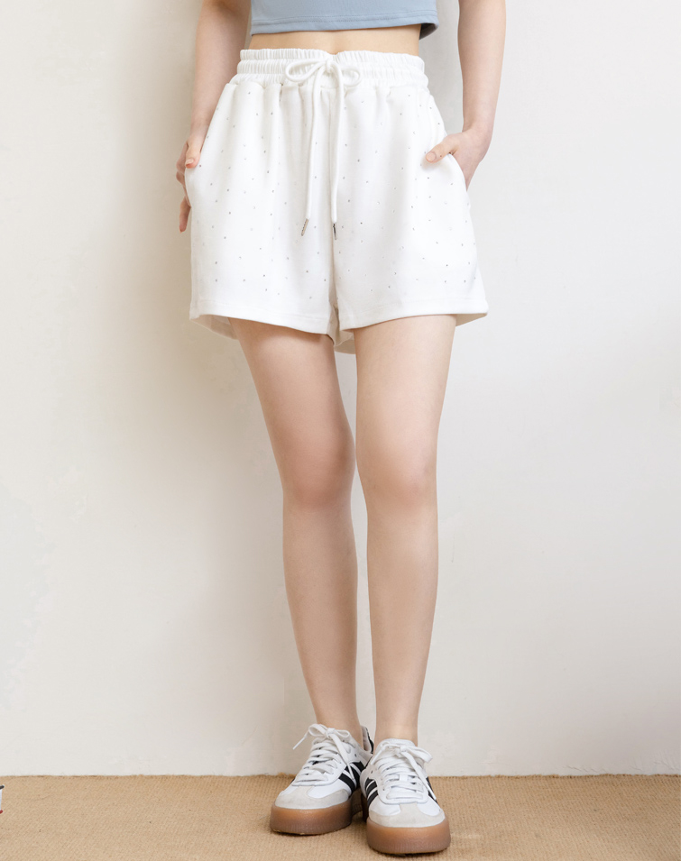 SPARKLE SPACER COTTON SHORTS