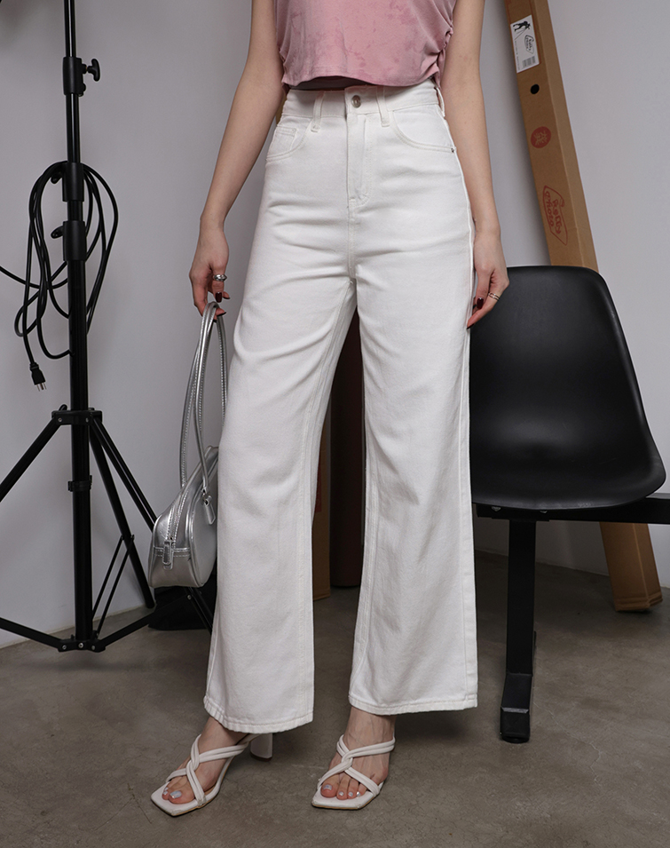 PERFECTLY SLIMMING WASHED WIDE-LEG PANTS