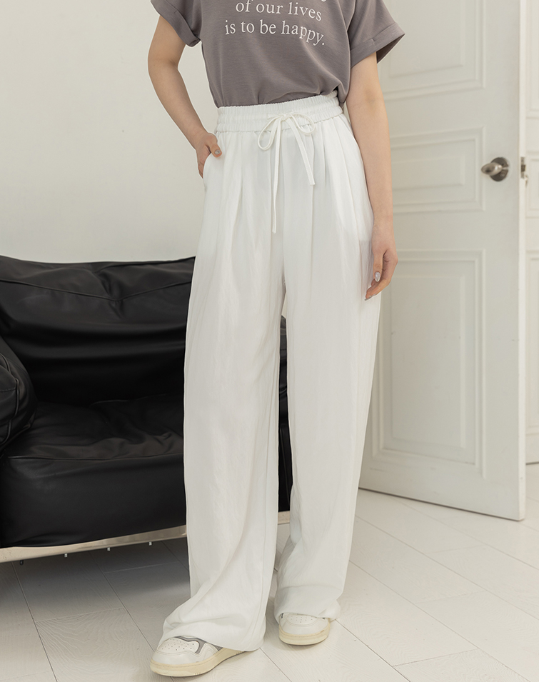 LIGHTWEIGHT ELASTIC DRAWSTRING PANTS