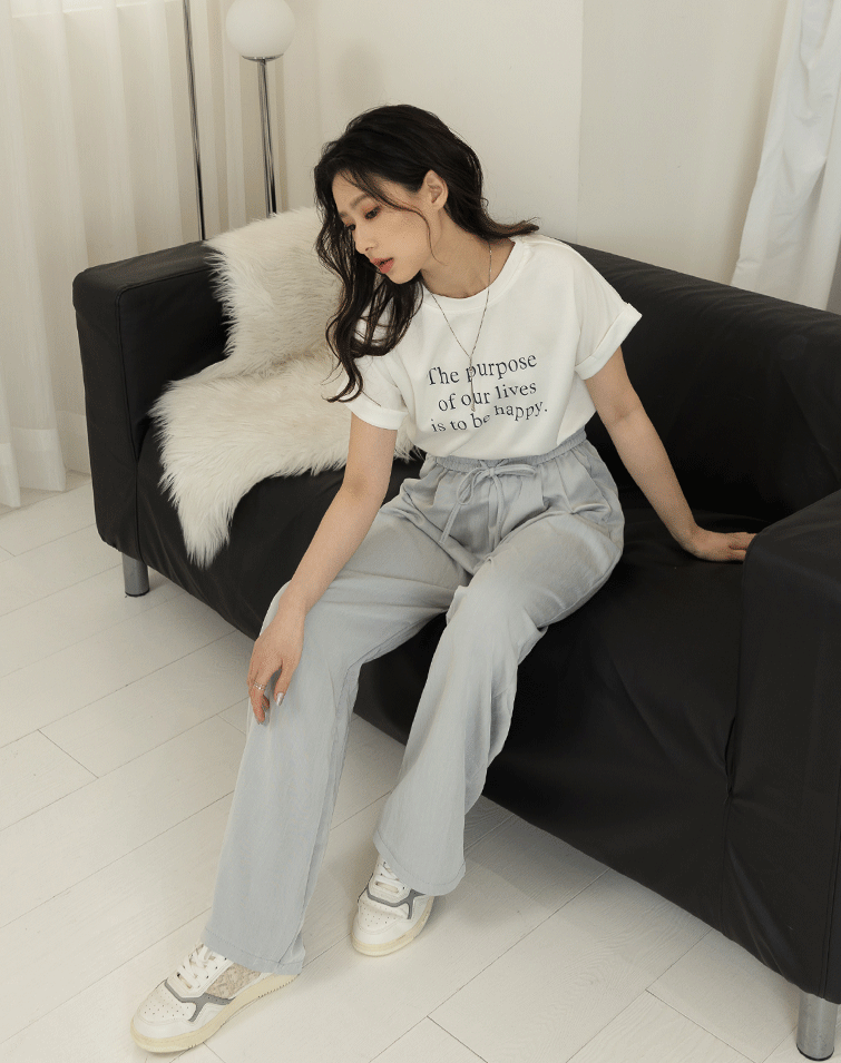 LIGHTWEIGHT ELASTIC DRAWSTRING PANTS
