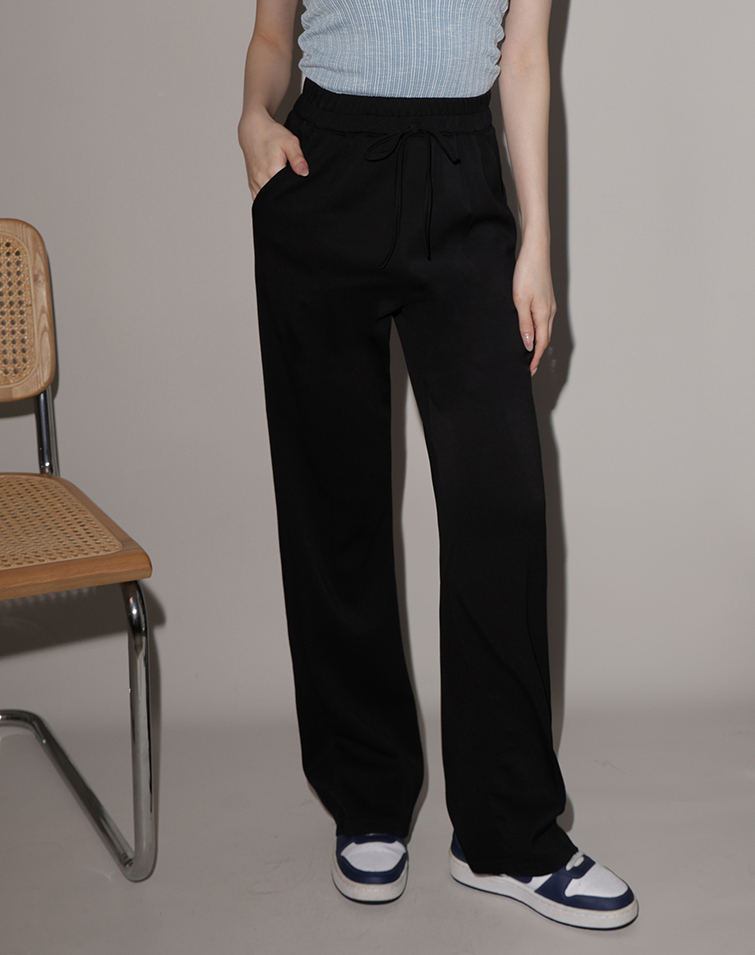 CASUAL STYLE DRAWSTRING STRAIGHT-LEG PANTS