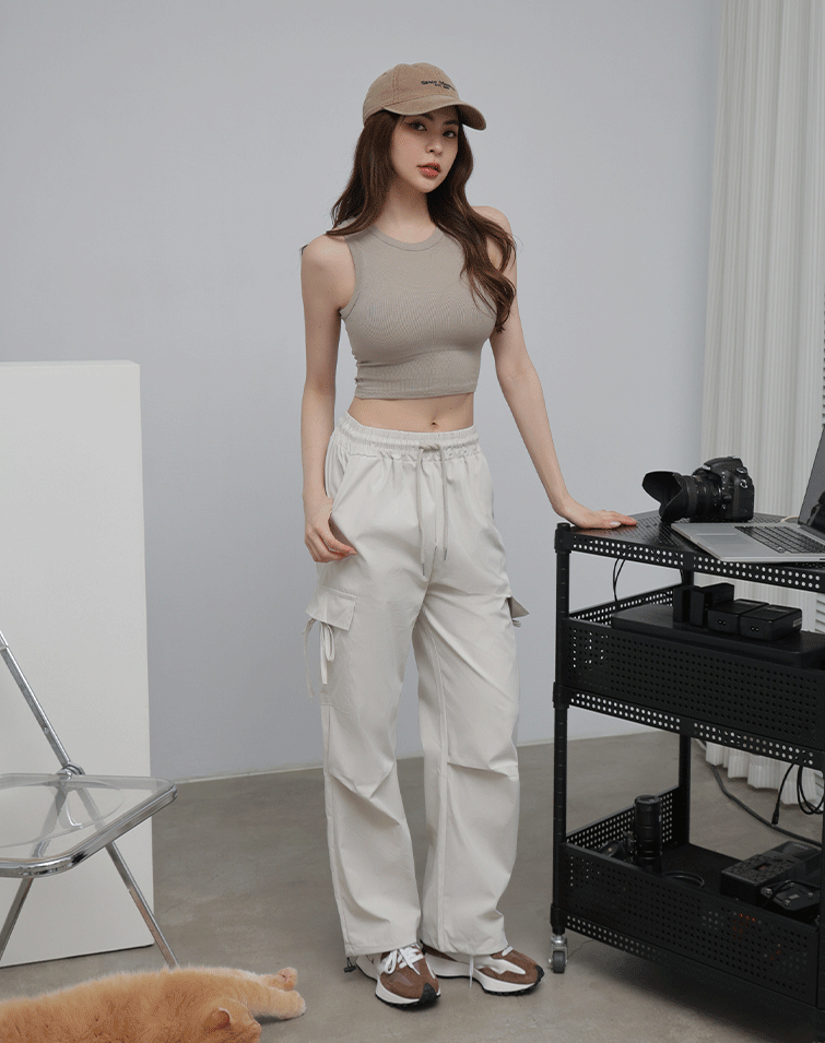 BUTTERFLY KNOT TIE UTILITY LONG PANTS