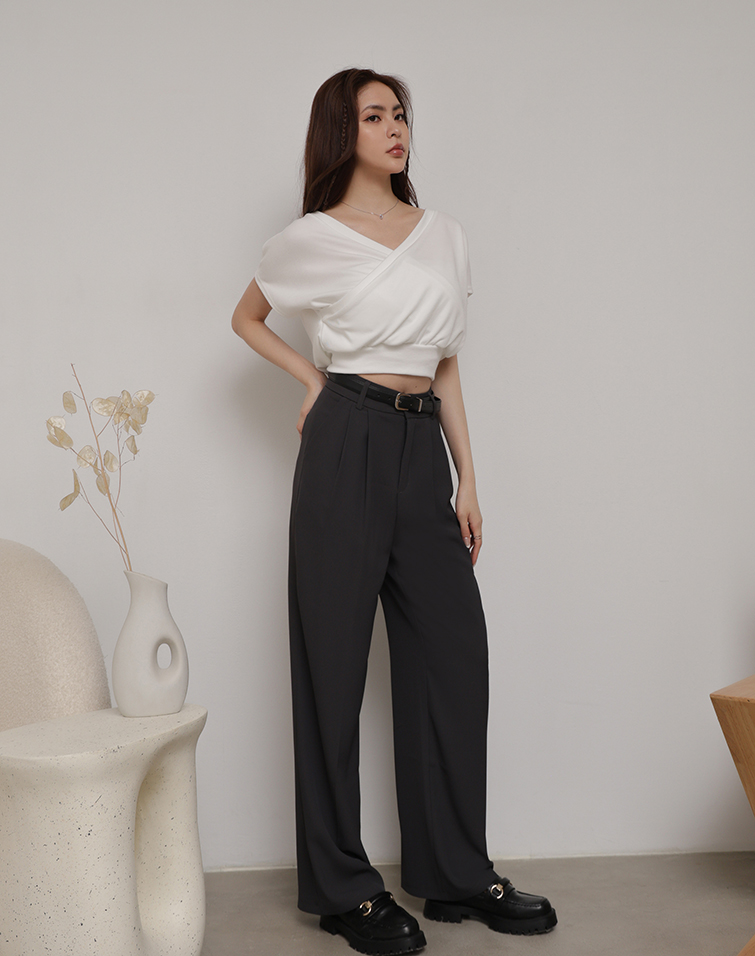 BREATHABLE WRINKLE-FREE PLEATED SUIT PANTS