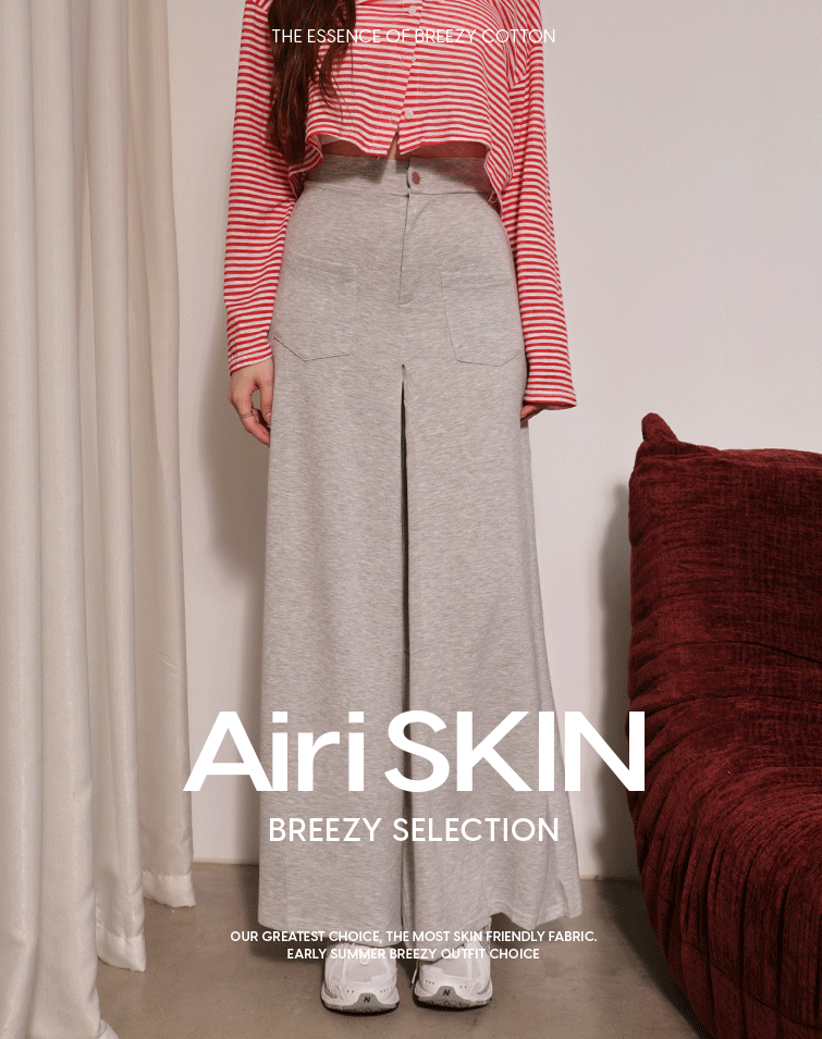 COMFORTABLE TWO-POCKET SOLID COLOR WIDE-LEG PANTS