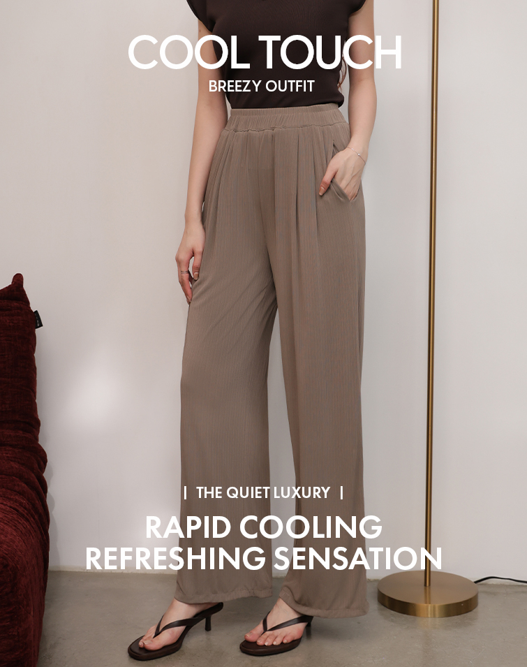 STRETCH WAISTED LIGHTWEIGHT PANTS
