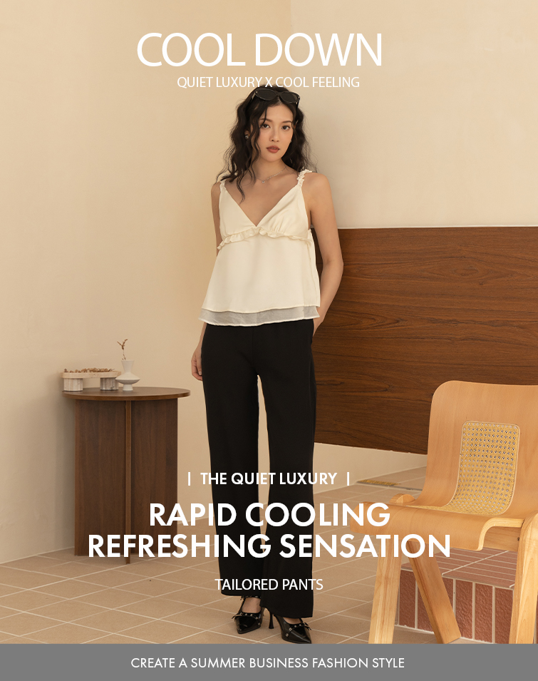TIE-WAIST CASUAL SLIM-FIT PANTS