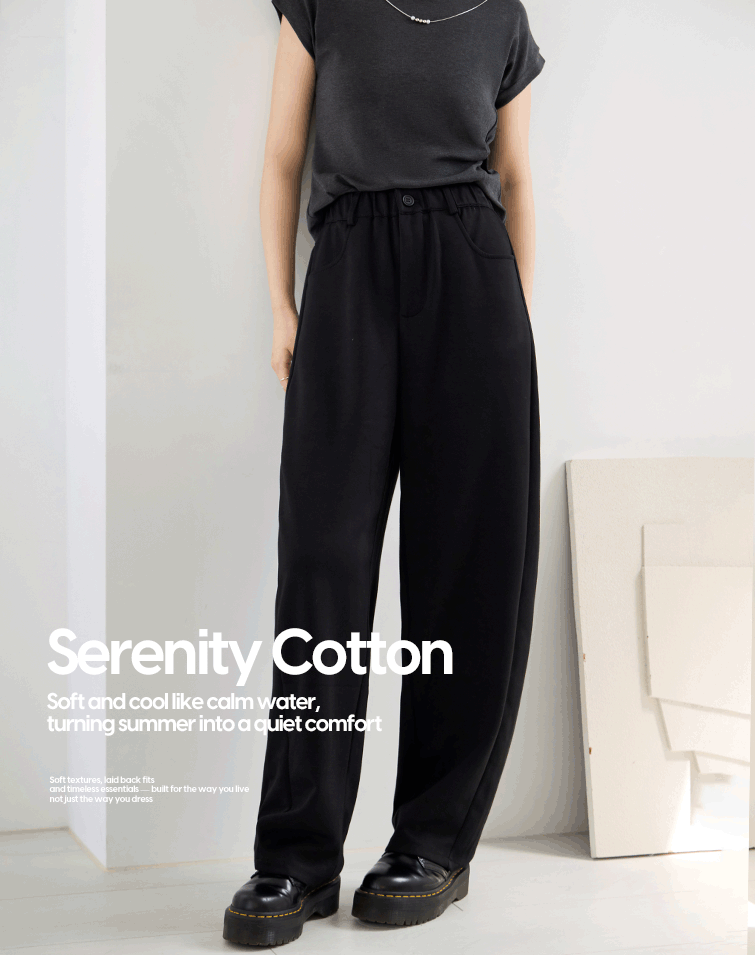 VERSATILE SOLID COLOR CASUAL PANTS WITH DOUBLE POCKETS