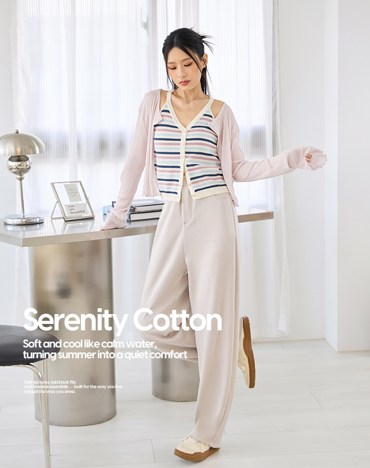 VERSATILE SOLID COLOR CASUAL PANTS WITH DOUBLE POCKETS