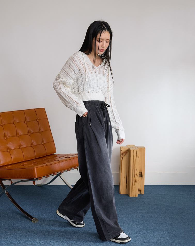 MINIMALIST DRAWSTRING WAIST PANTS