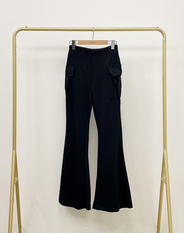 FEATHERLIGHT COTTON PLEATED POCKET SLIM PANTS