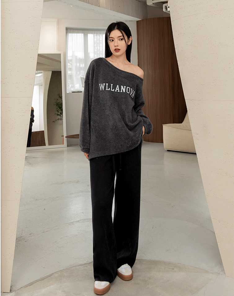 RELAXED FIT WAISTED WIDE PANTS