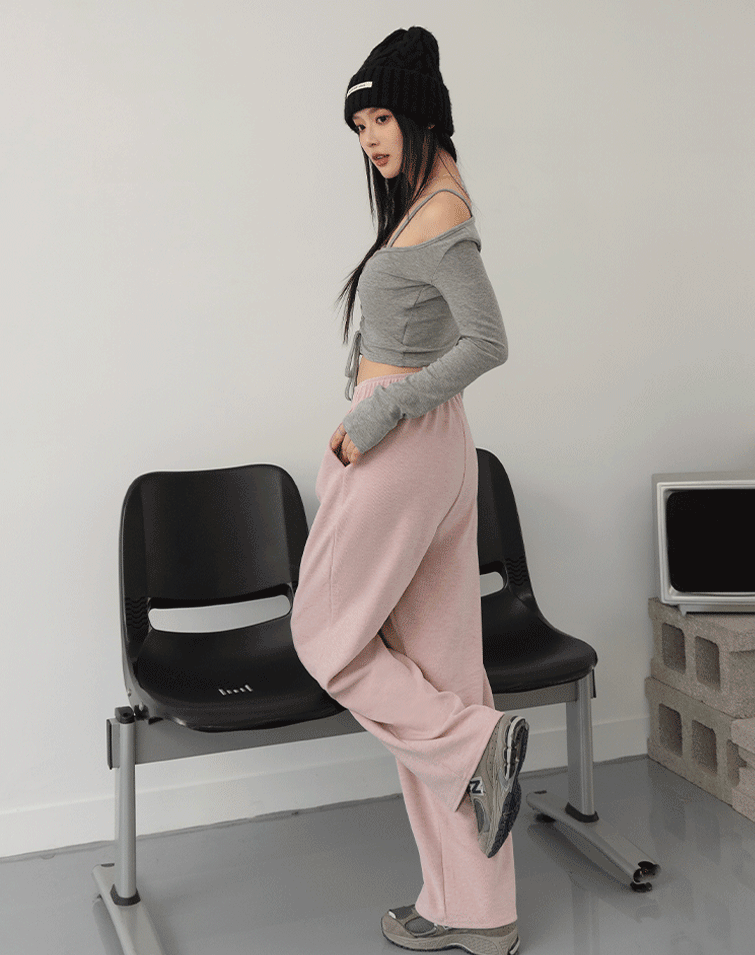 RELAXED CORDUROY ELASTIC WAIST PANTS