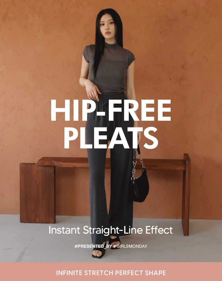 PLEATED WIDE-LEG PANTS