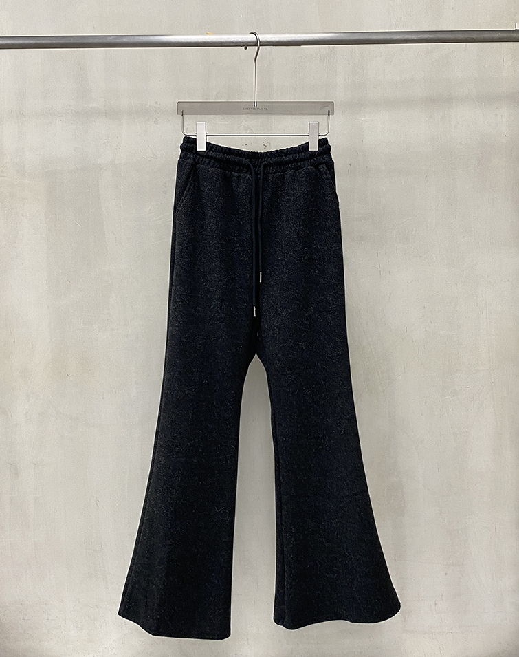 WOOL-BLEND ELASTIC WAIST PANTS