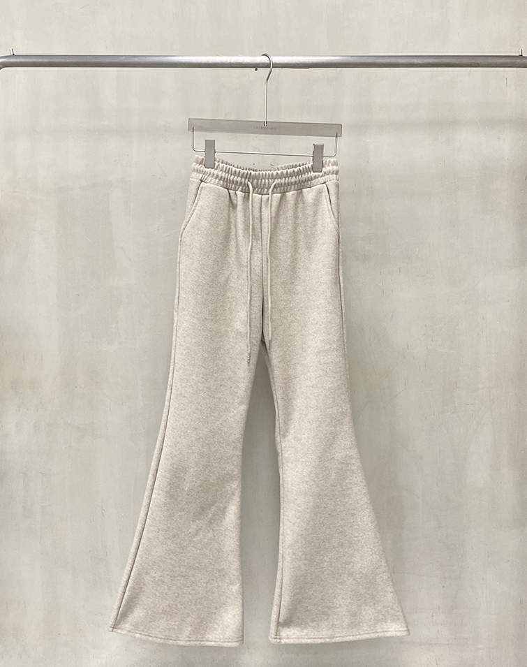WOOL-BLEND ELASTIC WAIST PANTS