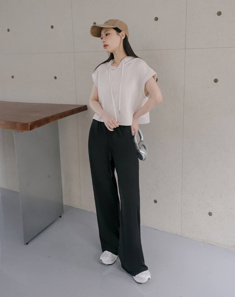 COOLING DRAPEY WIDE-LEG PANTS