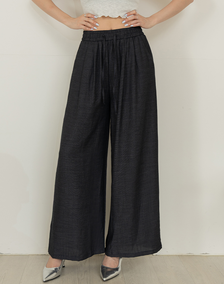 TIE LOOSE WIDE PANTS