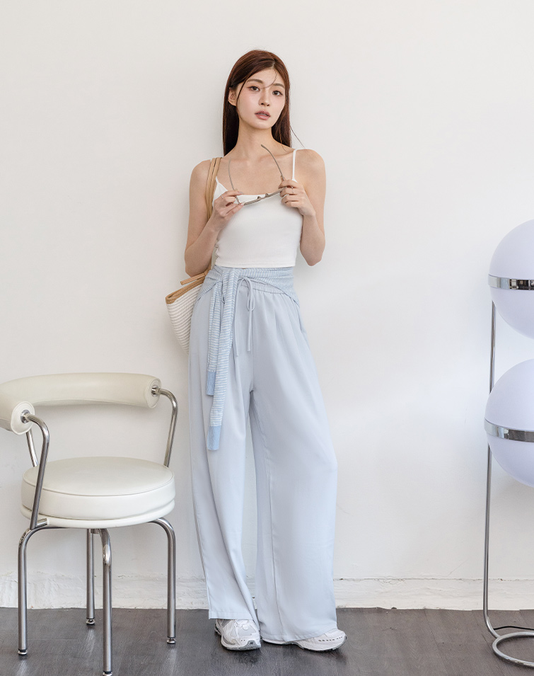 360° COOLING ELASTIC WIDE-LEG PANTS