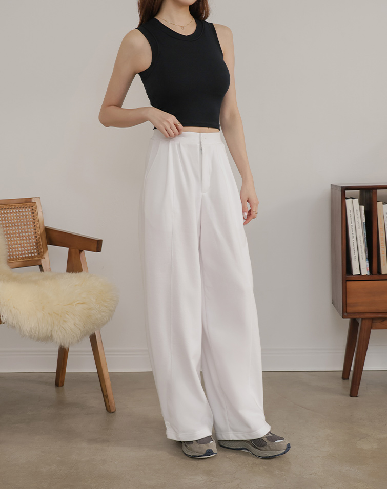 MIT SOFT-TOUCH BALLOON WIDE-LEG PANTS