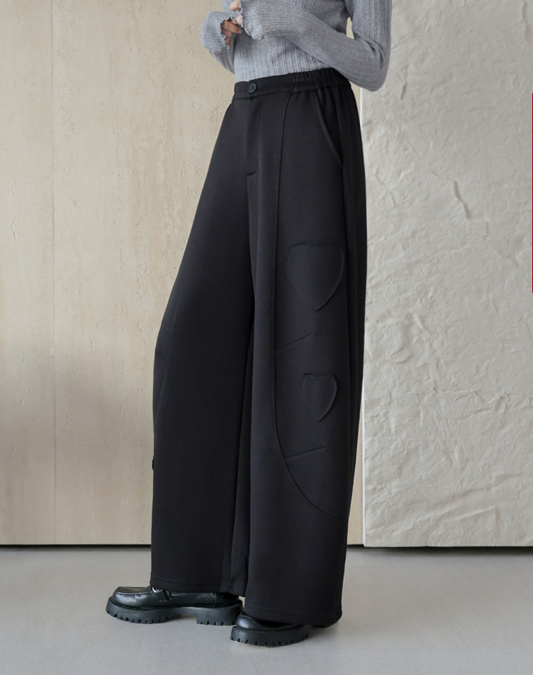 HEART SPACE COTTON CASUAL PANTS